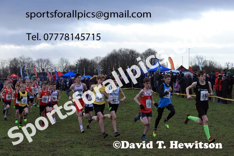 Boys Under-13s 2024 Northern Cross Country Champs., Sedgefield. Photo: David T. Hewitson/Sports for All Pics